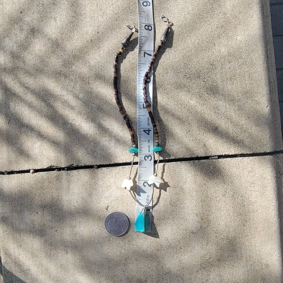 Absolutely stunning handmade Native American sterling silver, MOP bears, turquoi - Picture 9 of 14